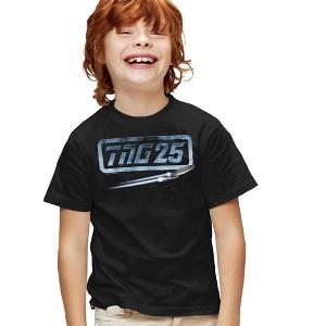 Boys' Star Trek Tng 25 Enterprise T-Shirt Black Medium - 1 of 4