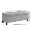 NicBex Modern 45" Tufted Storage Bench with Linen Fabric for Bedroom and Living Room - 2 of 4