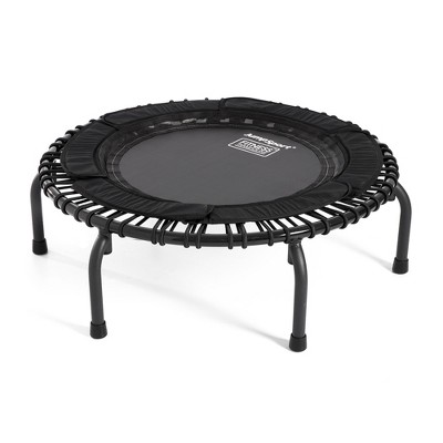 JumpSport 250 Indoor Home Cardio Fitness Safely Cushioned Rebounder Exercise Mini Trampoline with Premium Bungees and Workout DVD, Black