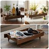 Garnen Wooden Tray Décor, Rectangular Wooden Serving Tray, Walnut Wood Tray Footed Kitchen Counter for Ottoman Coffee Table Dessert Appetizer, Brown - 3 of 4