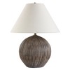 Uttermost Sayre Dark Brown Table Lamp – 26″ H Porcelain Body with 20″ Round Fabric Shade - 4 of 4