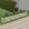 vidaXL Gabion Raised Flower Bed in Silver, Made of Galvanized Iron, Weather-Resistant and Rustproof, Requires Assembly - 157.5"x19.7"x19.7" - 2 of 4