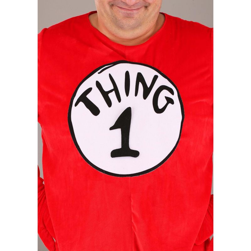 HalloweenCostumes.com 2X   Dr. Seuss Thing 1 & Thing 2 Deluxe Costume Adult Plus Size., Red/Blue, 5 of 8