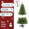 4FT Pre-Lit Artificial Christmas Tree, Artificial Christmas Tree With 241 Branch Tips, Xmas Tree Holiday Decoration with Stand For Home Party - 4 of 4
