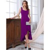 INSPIRE CHIC Women's Cocktail Sleeveless Elegant Ruffles Split Hem Evening Party Dresses - 3 of 4