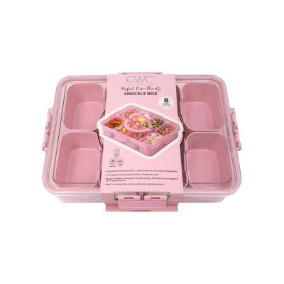 Cook With Color Sparkle Snack Box Food Storage Container Pink