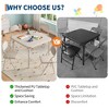 Kids 5-Pc Folding Table & Chairs Set, Toddler Activity/Dining Set for Home & Classroom, Beige - 3 of 4