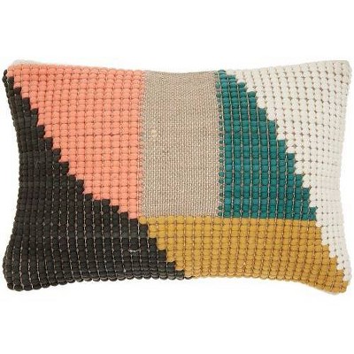 14"x20" Oversize Life Styles Woven Geometric Lumbar Throw Pillow - Mina Victory