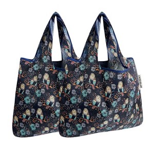 Wrapables Foldable Tote Nylon Reusable Grocery Bag (Set of 2) - 1 of 4