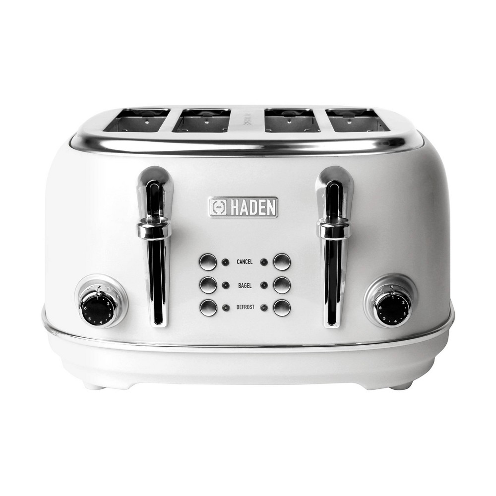 Haden Heritage 4-Slice Wide Slot Stainless Steel Toaster - Ivory