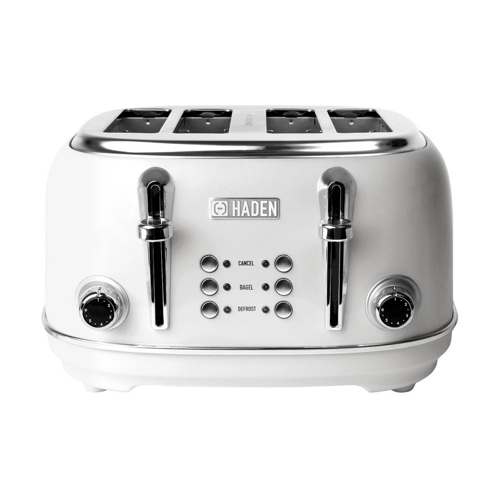 Photos - Toaster Haden Heritage 4-Slice Wide Slot Stainless Steel  - Ivory 