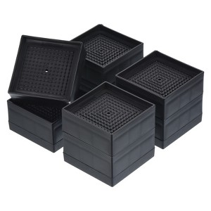 Unique Bargains Square Adjustable Non-Slip Couch Bed Furniture 1300 Lbs Risers - 1 of 4