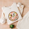 Simply Sage Market S.W.Smiley Groovy Floral Outline Lightweight Garment Dyed Sweatshirt - 3 of 4