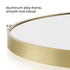 Round Mirror, Bathroom Mirror for Wall, Metal Frame, Easy to Install Ink Black - 4 of 4