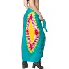LA LEELA Women's Summer Sarong Bikini Wraps Cover up Skirt Wrap Bathing suit Swimwear Swimsuit Beach Coverup for Women One Size Green, Tie Dye Design - 3 of 4