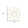 HomeRoots 32" Gold Metal Round Accent Mirror - 3 of 4