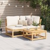 vidaXL Patio Table 24.8 In.x24.8 In.x11.8 In. Solid Wood Acacia - 3 of 4