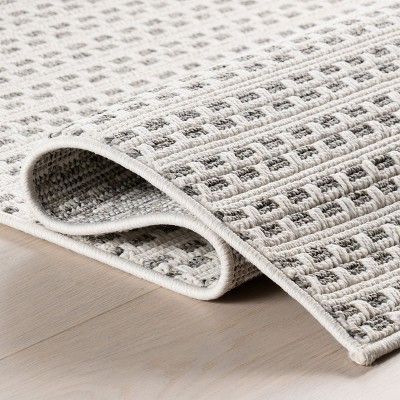 Havanah Cream Geometric 4' x 6' Synthetic Area Rug
