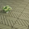 Courtyard Casual Plastic Deck Tiles - Herringbone Pattern Charcoal Gray Color Pack of 9 - 2 of 4