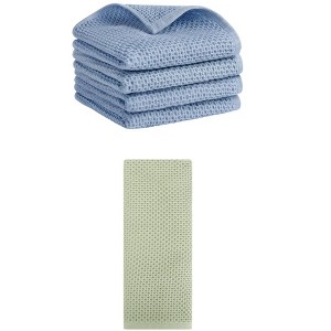 REGALWOVEN 5 Pack Soft Absorbent Waffle Cotton Bathroom Hand Towel Set 13" x 30" - 1 of 4
