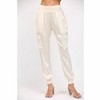 Women's Satin Cargo Jogger Pants - Fate - 2 of 4