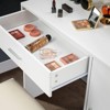 Karl Home | White LED Makeup Vanity Set With Adjustable Lighting, Cushioned Stool, And Spacious Storage - 2 of 4
