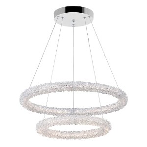 CWI Lighting Arielle LED Chandelier With Chrome Finish - 1 of 4