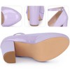 BLISSFUL STEP Women's Ankle Strap Chunky Heel Platform Pumps - 3 of 4