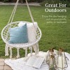 Best Choice Products Handwoven Cotton Macramé Hammock Hanging Chair Swing for Indoor & Outdoor Use w/ Backrest - image 3 of 4