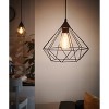 13" 1-Light Tarbes Cage Pendant Matte Black - EGLO - 3 of 3