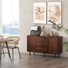 NicBex 2-Door Sideboard Cabinet with 3 Drawers Farmhouse Buffet Cabinet with Storage and Wood Legs for Kitchen,Living Room,Brown - 4 of 4