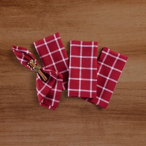 Solino Home Linen Dinner Napkins | Windowpane - 1 of 4