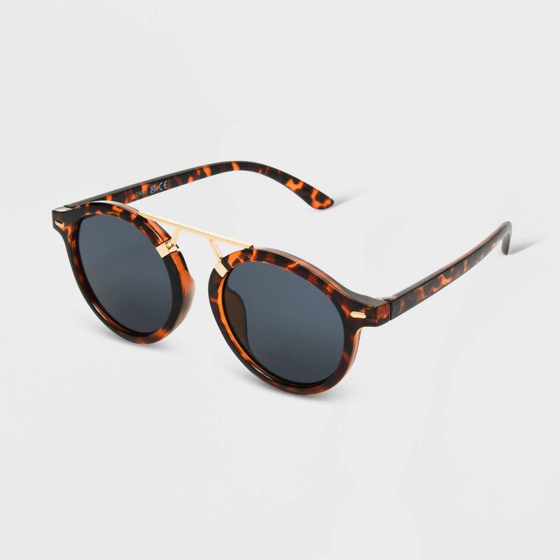 Women&#39;s Shiny Plastic/Metal Aviator Sunglasses - Universal Thread&#8482; Brown/Tortoise Print, 3 of 4