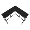 FONTOI L-shaped Side Table, Corner Table, Console Table for Living Room, Bedroom, Narrow Space, Entryway, Black, 36"*32"*36" - 4 of 4