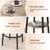 Zevemomo 3 Pieces Round Bar Table Set,Small Dining Table for 2, with Storage,Upholstered Stools with Backrest for Kitchen,Dining Room & Bistro-Grey - 3 of 4
