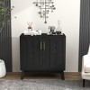 Display Storage Cabinet with Solid Wood Legs, Buffet Cabinet with Storage,Kitchen Cabinet,Modern Storage Cabinet for Living Room-Maison Boucle - 2 of 4