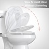19" Elongated Toilet Seat, Slow Close Toilet Cover Seat with Toddler Seat Built in, PP Material, Easy Install and Clean, - 2 of 4