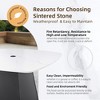 Nicbex 5 PCS Patio Dining Set,1 Table with Umbrella Hole&Stone Top,4 Dining Upholstered Chairs,Patio Conversation Sets for Garden,Poolside&Backyard - 3 of 4