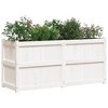 vidaXL Garden Planter Outdoor Patio Plant Pot Flower Box White Pine Wood 59.1x19.7x27.6 - 4 of 4