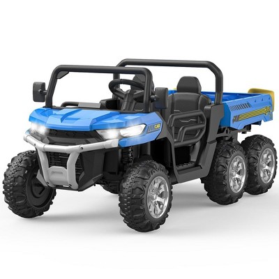24V 2 Seater Ride On Dump Truck with Remote Control, Electric UTV Car with Electric Dump Bed