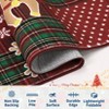Christmas Area Rug, Santa Deer Print Washable Soft Carpet with Non Slip Backing, Low Pile Stain Resistant Floor Mat for Living Room, Bedroom - 3 of 4