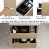 Whisen Pre-Assembled Floating Wall-Mounted Bathroom Vanity with Stone Resin Sink, U-Shaped Storage Drawers - 4 of 4