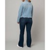 Women's Peplum Hem Denim Jacket W/ Novelty Buttons - Pine Apparel - 2 of 4