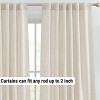 HLC.ME Easton Jacquard Slub Texture - Privacy Curtains with Back Tab Rod Pocket Window Curtains Panels, Set of 2 - 2 of 4
