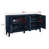 CAVINAS 60.5" Sideboard with Fluted Geometric Pattern,Kitchen Storage Cabinet with Adjustable Shelves for Living Room,Kitchen,Dining Room - 4 of 4