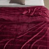 Korbliss Oversized Super Soft Cozy Flannel Blanket 10FT X 10FT Burgundy Red - 3 of 4