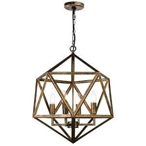 CWI Lighting Amazon 4 Light Up Pendant With Antique forged copper Finish - 1 of 4