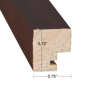 Walnut Brown Classic Wood Wall Frame Set 15x19"