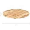 vidaXL Table Top Solid Mango Wood Round 0.98"-1.06" 23.6" - 3 of 4