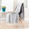 Chanasya Ornate Diamond Cotton Throw Blanket With Tassels - 2 of 4